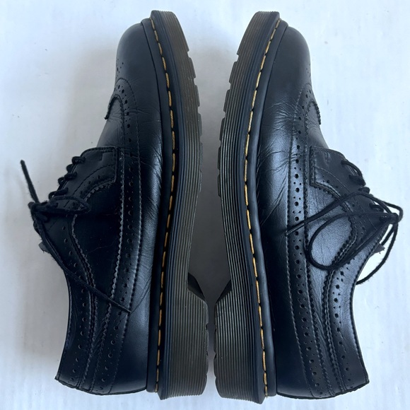 DR. MARTENS' 3989 Vintage Brogue Lace Up Wingtip Oxford Leather Shoes Black Sz 7 - Picture 16 of 17